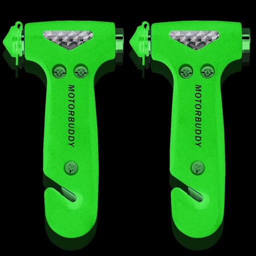 2-Pack Car Safety Hammer Seatbelt Cutter, Auto Emergency Escape Hammer with Window Glass Breaker and Seat Belt Cutter, Striking Red Escape Tool for Car Accidents