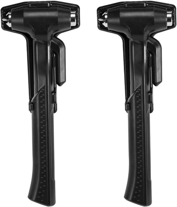 2-Pack Car Safety Hammer Seatbelt Cutter, Auto Emergency Escape Hammer with Window Glass Breaker and Seat Belt Cutter, Striking Red Escape Tool for Car Accidents