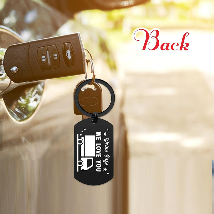 Truck Driver Gifts Trucker Keychain, Prayer Truck Driver Keychain for Husband Dad Birthday Christmas Fathers Day