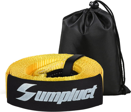 Recovery Tow Strap 2In X 20Ft Heavy Duty 20,000 Lbs Break Strength, Use for Emergency Towing Rope, Tree Saver, Winch Extension, Triple Reinforced Loops, Protective Sleeves,Car Accessories