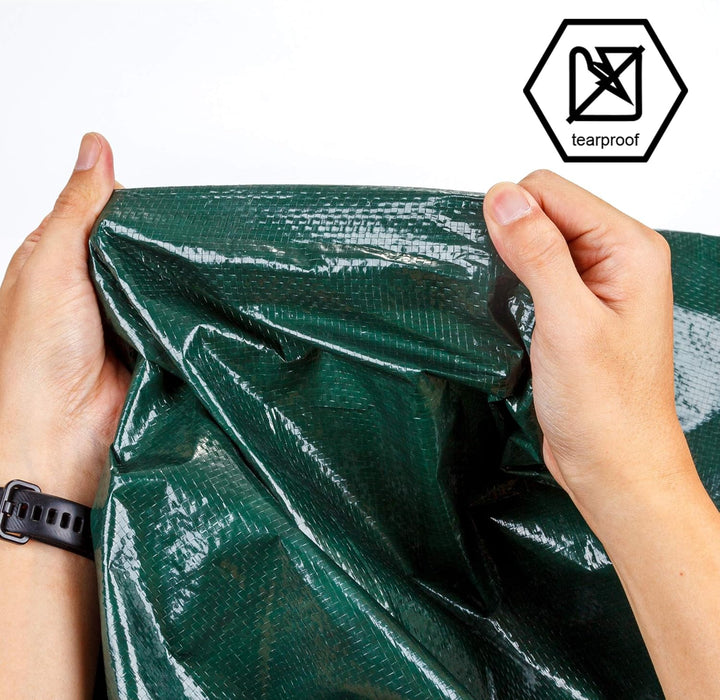 Finished Size 8X10 Feet Waterproof Green Tarp 8 Mil Thick, Multipurpose Protective Cover for Emergency Rain Shelter Camping Tarpaulin