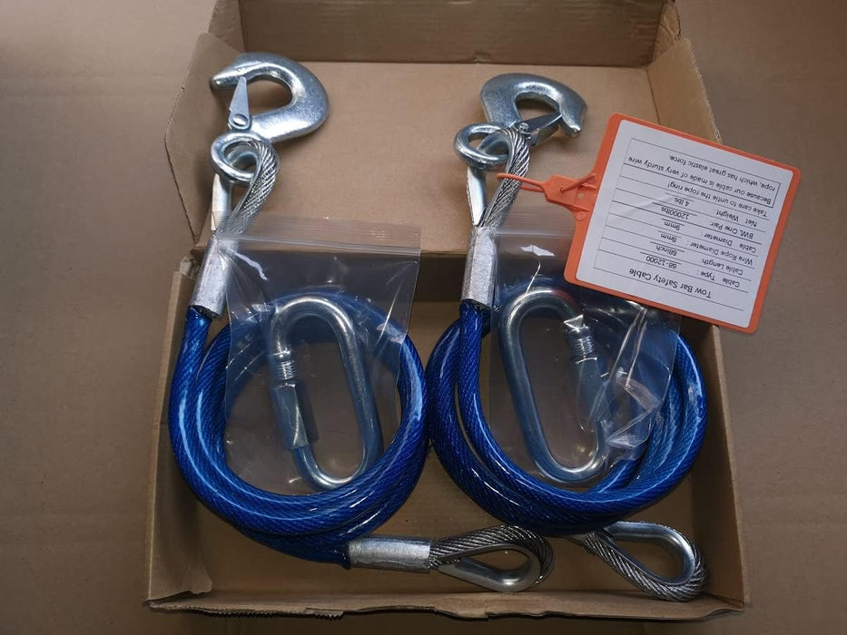Trailer Safety Chains Cables 68 Inch for Towing Bar,12000 Lbs Loading One Pair(Two Pack)