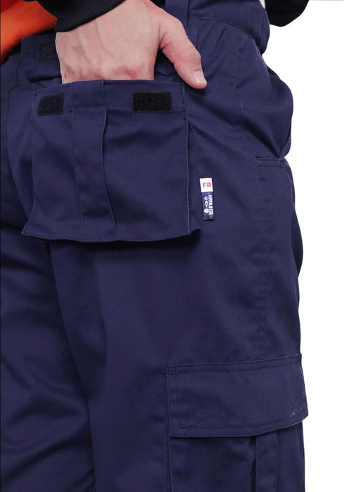 FR Pants High Visibility Cargo Pockets Flame Resistant Hi-Vis Workwear Water & Oil Repellent Finish