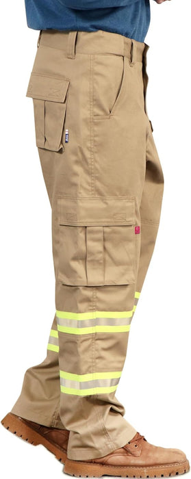FR Pants High Visibility Cargo Pockets Flame Resistant Hi-Vis Workwear Water & Oil Repellent Finish