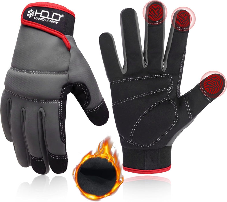 Work Gloves for Men & Women, Utility Mechanic Working Gloves Touch Screen, Flexible Yard Work Gloves