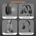 Bluetooth Headset with Microphone, Trucker Bluetooth Headset with AI Noise Cancelling & Mute Button, Wireless On-Ear Headphones 60 Hrs Working Time, for Trucker Home Office Remote Work Zoom