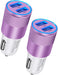 Car Charger, [2Pack/3.4A] Fast Charge Dual Port USB Cargador Carro Lighter Adapter for Iphone 15 14 13 12 11 Pro Max X XR XS 17 plus 16, Ipad, Samsung Galaxy S23 S22 S21 S25 plus S7 J7 S10E S9 Note 8