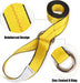 2” X 8’ 8-Pack Lasso Strap with D Ring Auto Tie down for Wheel Lift, Trailer, Tow Truck