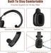 Trucker Bluetooth Headset V5.0, Wireless Headset with Noise Canceling&Mute Microphone for Cell Phones, on Ear Bluetooth Headphone for Computer, Zoom Meetings, Skype, Home Office