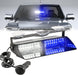 Amber/White LED Dash Emergency Strobe Light for Trucks Vehicles, 16 Leds 12V Interior Windshield Visor Deck Hazard Flashing Safety Warning Lights Bar for Police Firefighter Law Enforcement