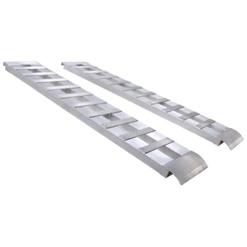 GEN-Y Hitch Heavy Duty Aluminum Loading Ramps - Set of 2, 6 Foot Long x 14 Inches Wide, 6000 lbs Capacity, Hybrid Hook and Plate Ends, Serrated Cross Rungs for Maximum Traction