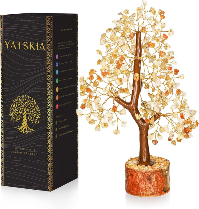 7 Chakra Tree of Life, Crystals and Healing Stones, Birthday Gifts for Women - Crystal Tree for Positive Energy, Home Office Decor, Spiritual Gifts for Women