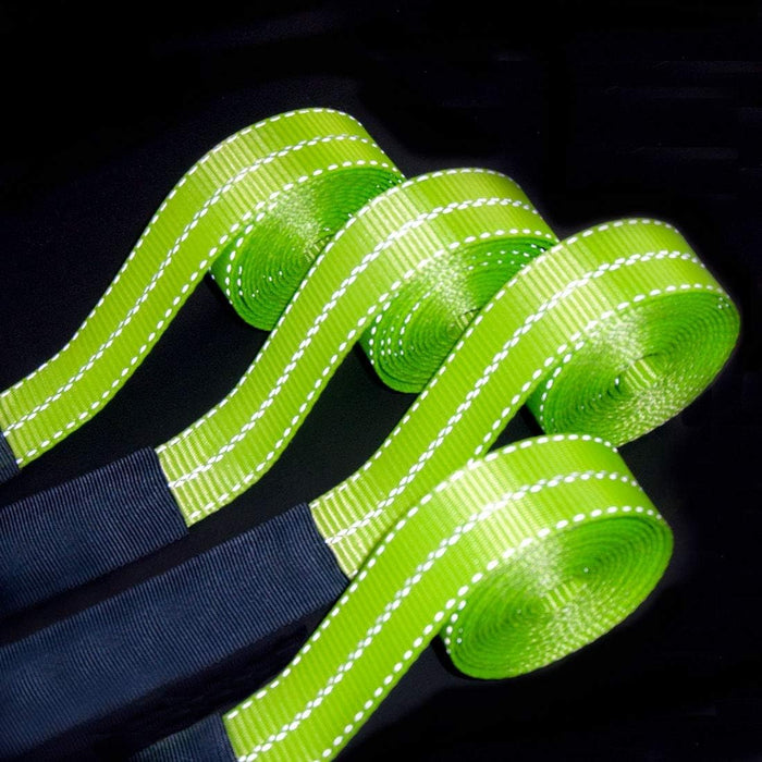 Wheel Dolly Tire Harness with Universal O-Ring - 2 Inch X 96 Inch - 4 Pack - High-Viz - 3,300 Pound Safe Working Load - Straps Only - Ratchets Sold Separately