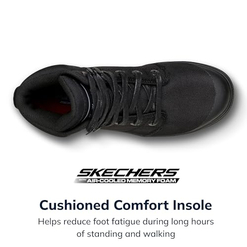 Skechers Women's Work Rotund Darragh Work Lace-Up Boot Safety Toe, Black, 8.5 - Durrett Recovery