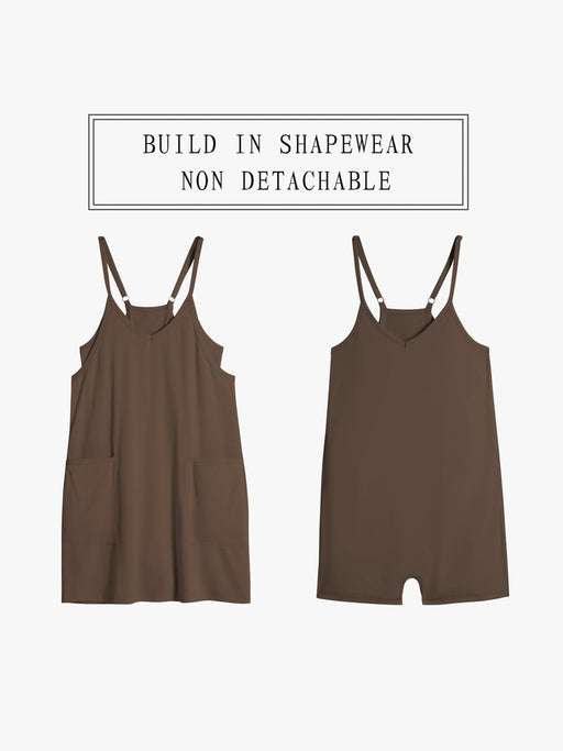 TARSE Athletic Dress for Women Casual Sleeveless Spaghetti Strap Sundress Workout Short Tennis Dress with Pockets(MidCoffee,L) - Durrett Recovery