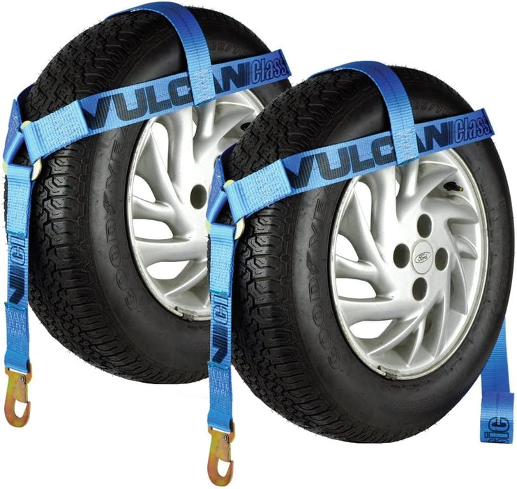 Wheel Lift Harnesses with Snap Hooks - Bonnet Style - 2 Pack - Classic Red - 1,600 Pound Safe Working Load