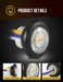 2Pcs Dual Color 3/4" round LED Marker Light Amber to White Auxiliary Light Side Marker Clearance Light Turn Signal Running Lights with Bullet Plug for Trailer Truck Pickup Camper RV