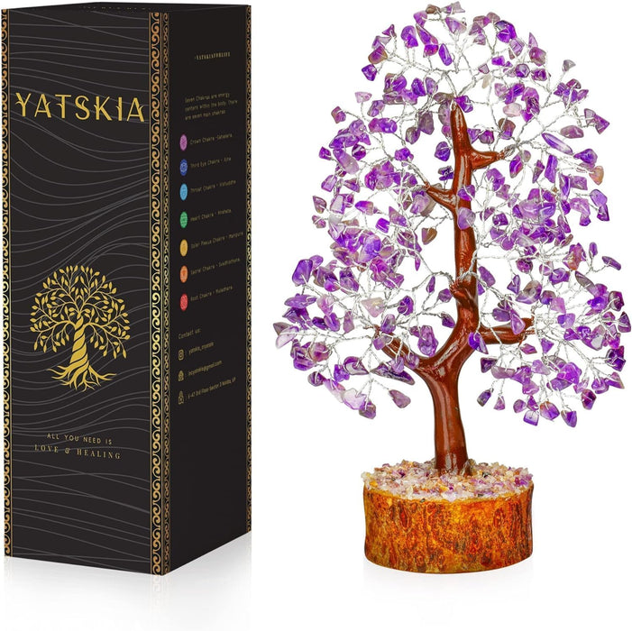 7 Chakra Tree of Life, Crystals and Healing Stones, Birthday Gifts for Women - Crystal Tree for Positive Energy, Home Office Decor, Spiritual Gifts for Women