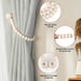 Magnetic Curtain Tiebacks, Curtain Tie Backs for Curtains 2 Pack, Wood Bead Curtain Tiebacks, Curtain Holders for Boho Bedroom Decor, Baby Nursery Decor, Farmhouse Decor