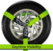 Wheel Dolly Tire Harness with Universal O-Ring - 2 Inch X 96 Inch - 4 Pack - High-Viz - 3,300 Pound Safe Working Load - Straps Only - Ratchets Sold Separately