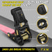 Ultimate Heavy-Duty 4-Piece Pink Ratchet Tie Down Straps Kit - 2400Lb Break Strength, 1" x 16FT with Soft Loops & Safety S Hooks for Securely Transporting Trucks, Motorcycles, and More!