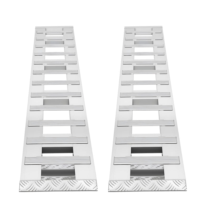 2pcs Aluminum Trailer Ramps, 6800lbs 72" x 15" Heavy-Duty Anti-Slip Truck Car Auto Trailer Ramps Universal Loading Ramp with Top Hook Attaching End for Motorcycle Auto Lawn Tractors ATVs, Lawnmowers