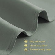 NICETOWN black blackout curtains in greyish green, thermal insulated room darkening drape panels for windows or doors.