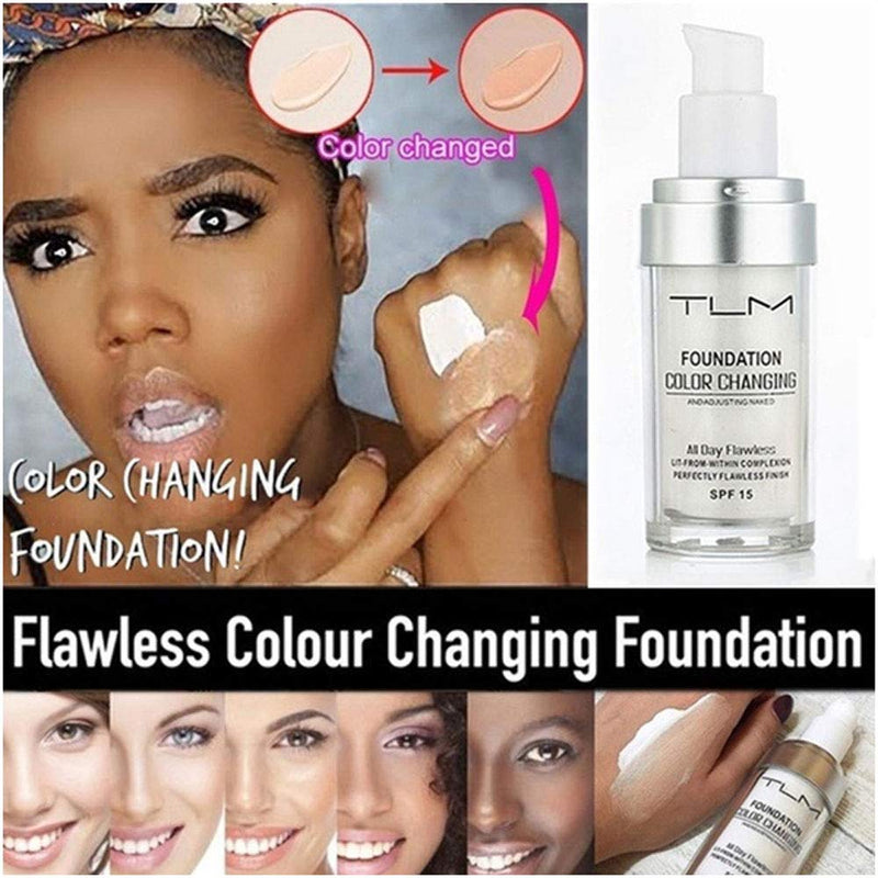 BestLand TLM Colour Changing Foundation with lightweight, hydrating formula that adapts to skin tone and provides flawless coverage.