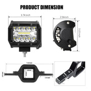 EBESTauto 4-inch LED work light pods with towing hitch mount brackets for trucks, trailers, SUVs, and off-road driving.