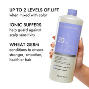 Ion Sensitive Scalp 20 Volume Creme Developer in a 32 oz bottle, suitable for professional hair coloring and lightening.