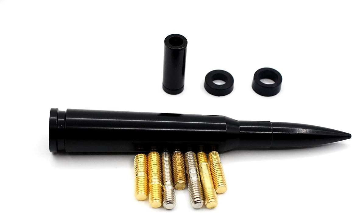 5.5 Inch 50 Cal Bullet Car Truck Antenna Mast Vehicle Short Radio Antenna Replacement for Ford F Series Super Duty Ranger Explorer Dodge RAM 1500 2500 3500 Classic Pickup Trucks