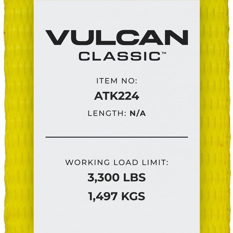VULCAN Complete Axle Strap Tie Down Kit with Snap Hook Ratchet Straps - Classic Yellow - Includes (4) 22 Inch Axle Straps, (4) 36 Inch Axle Straps, and (4) 8' Snap Hook Ratchet Straps