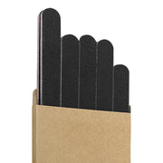 Set of 10 black HeeYaa professional double-sided nail files with 100/180 grit for manicure and pedicure nail buffing.