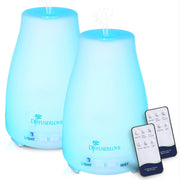 Diffuserlove Diffuser 2 Pack Essential Oil Diffuser 200ML Remote Control Ultrasonic Aromatherapy Diffuser Mist Humidifiers for Bedroom Office Yoga - Durrett Recovery