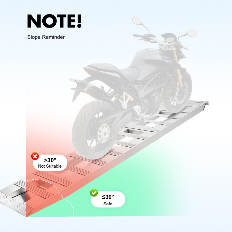 2pcs Aluminum Trailer Ramps, 6800lbs 72" x 15" Heavy-Duty Anti-Slip Truck Car Auto Trailer Ramps Universal Loading Ramp with Top Hook Attaching End for Motorcycle Auto Lawn Tractors ATVs, Lawnmowers