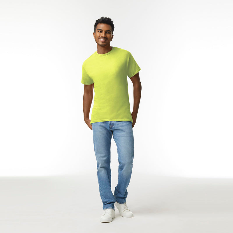 Gildan Adult Ultra Cotton T-Shirt, Style G2000, Multipack, Safety Green (10-Pack), X-Large