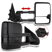 ECCPP tow mirrors for Chevy GMC 1500 2500 HD with black housing, heated, turn signal, power-adjusted, left and right side.