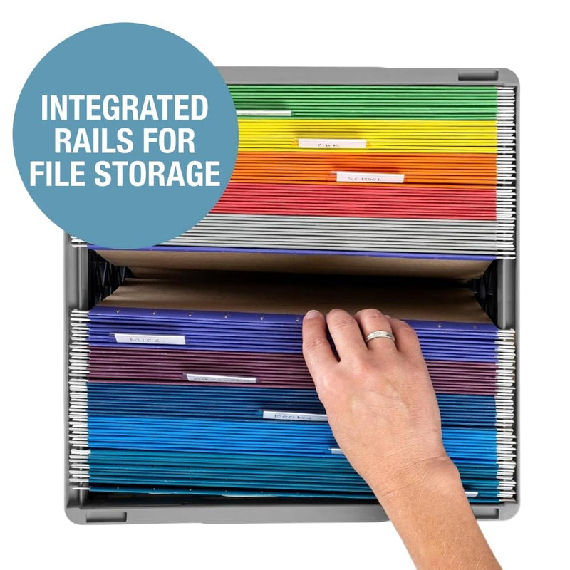 CleverMade Collapsible Milk Crate, Obsidian, 1PK - 25L (6 Gal) Stackable Storage Bins, Holds 50lbs Per Bin - Clevercrates are Heavy Duty, Plastic Collapsible Storage Crate for Multi Purposes