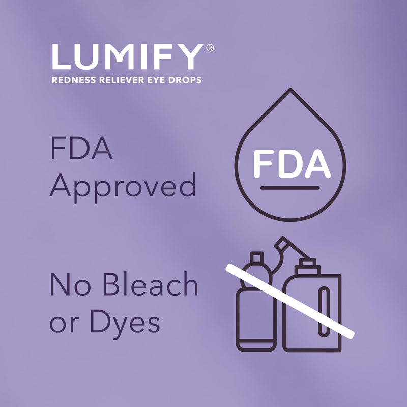 LUMIFY eye drops in 0.17 fl oz bottle, red eye relief drops for brighter, less red eyes, quick-acting and long-lasting.