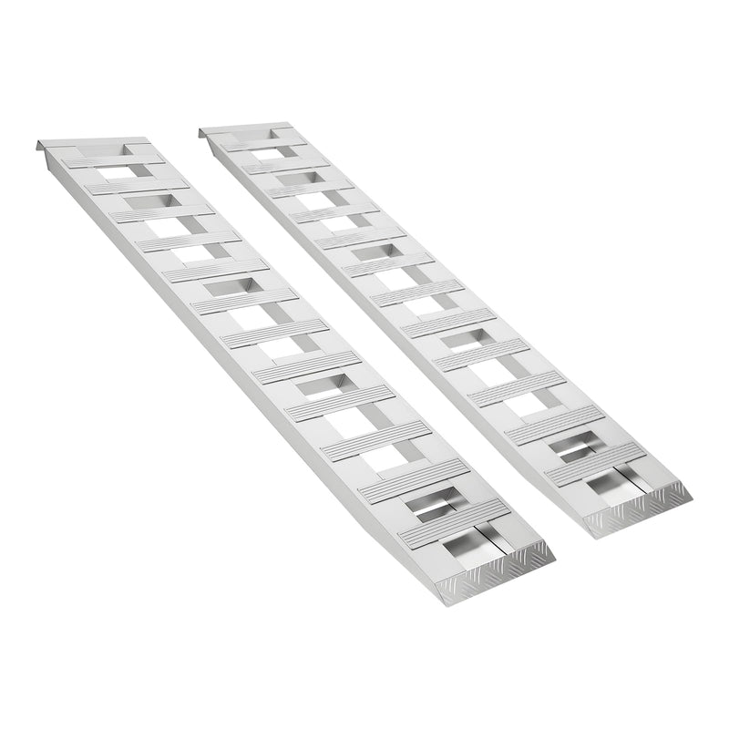 2pcs Aluminum Trailer Ramps, 6800lbs 72" x 15" Heavy-Duty Anti-Slip Truck Car Auto Trailer Ramps Universal Loading Ramp with Top Hook Attaching End for Motorcycle Auto Lawn Tractors ATVs, Lawnmowers