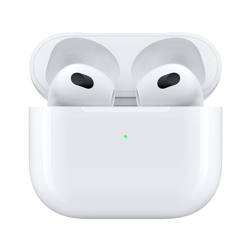 Apple AirPods (3rd Generation) Wireless Ear Buds, Bluetooth Headphones, Personalized Spatial Audio, Sweat and Water Resistant, Lightning Charging Case Included, Up to 30 Hours of Battery Life