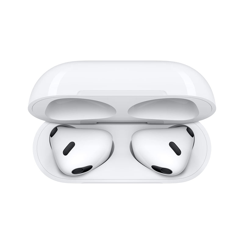 Apple AirPods (3rd Generation) Wireless Ear Buds, Bluetooth Headphones, Personalized Spatial Audio, Sweat and Water Resistant, Lightning Charging Case Included, Up to 30 Hours of Battery Life