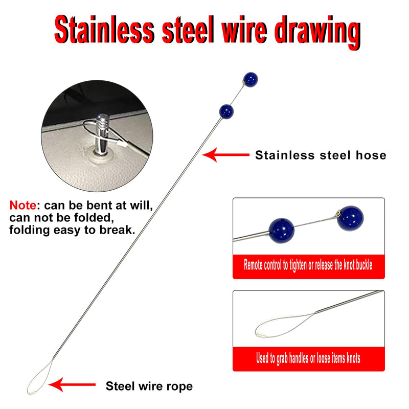 Tekeviss 22 PCS Stainless Steel Assorted 5th Wheel Pin Puller, 68 inches Pull Hook J-Hook