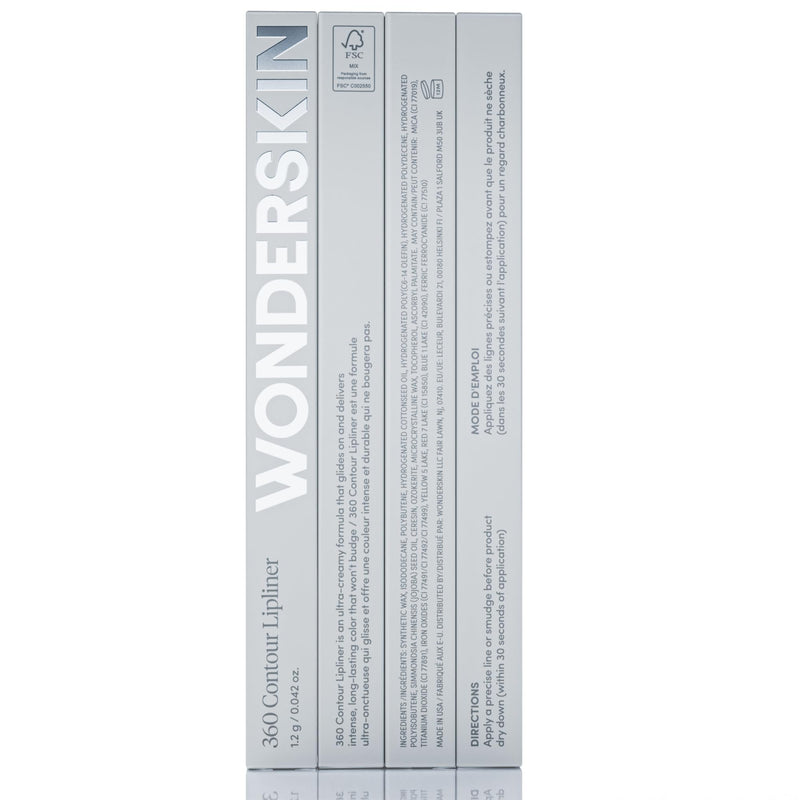 Wonderskin Saddle Brown Lipliner Pencil with sharpener, waterproof, transfer-proof, long-lasting contour lip liner on white background