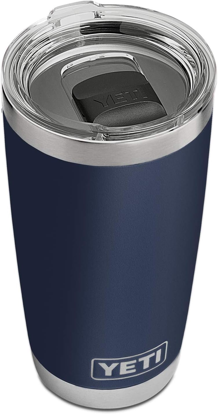 YETI Rambler 20 oz Tumbler, Stainless Steel, Vacuum Insulated with MagSlider Lid, Navy - Durrett Recovery