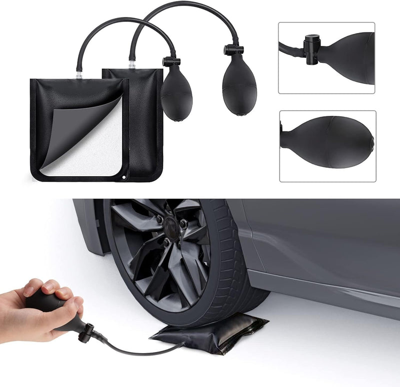 SINKHANUN multifunctional car lockout tool kit with 18 pieces and carrying bag, includes lockout tools for automotive emergencies