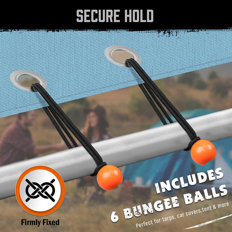 HORUSDY 28-piece set of bungee cords with hooks in various lengths from 10 to 48 inches, ideal for securing loads.