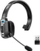 Trucker Bluetooth Headset, V5.2 Wireless Headset with Upgraded Microphone AI Noise Canceling, on Ear Bluetooth Headphone with Mute for Driver Office Call Center