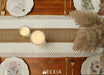 Boho Table Runner for Summer Home Decor with Tassels 72 Inches Long Farmhouse Rustic Table Runner Macrame Burlap Table Decoration for Living Room Bridal Shower(12X72 Inches)