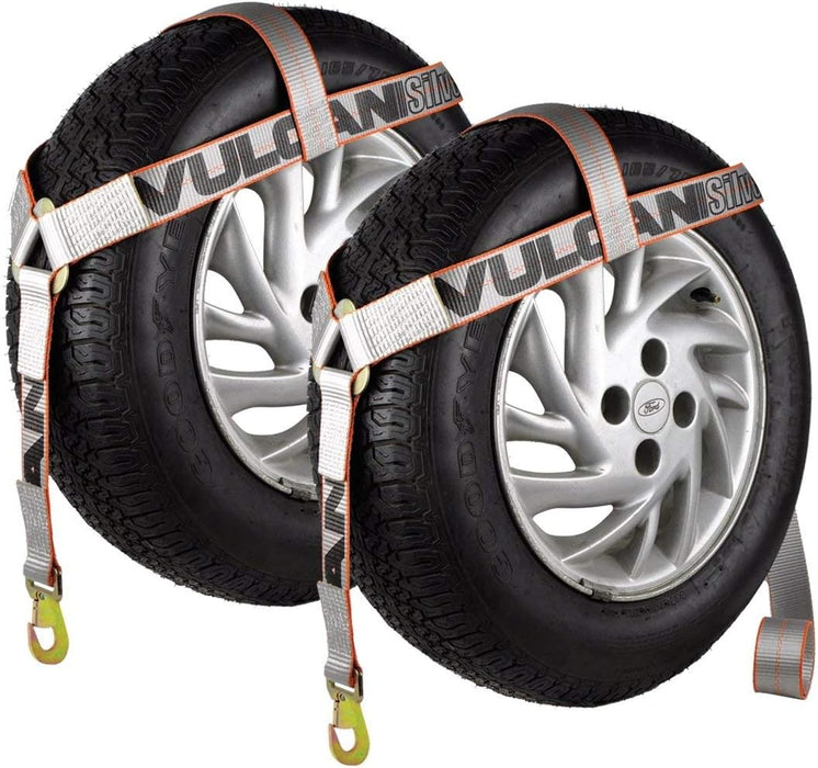 Wheel Lift Harnesses with Snap Hooks - Bonnet Style - 2 Pack - Classic Red - 1,600 Pound Safe Working Load